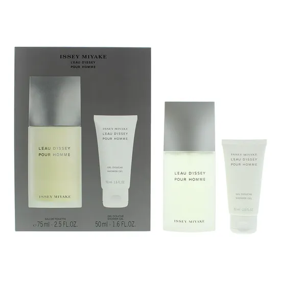 Issey Miyake L'Eau D'Issey Pour Homme Eau De Toilette 75ml + Shower Gel 50ml Gift Set