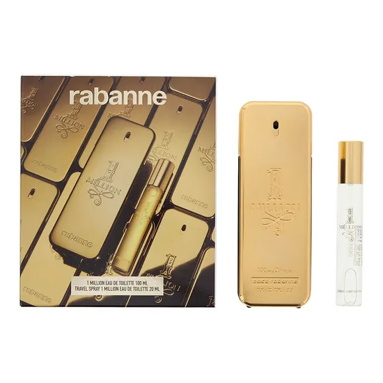 Paco Rabanne 1 Million Eau De Toilette 100ml + Eau De Toilette 20ml Gift Set For Him