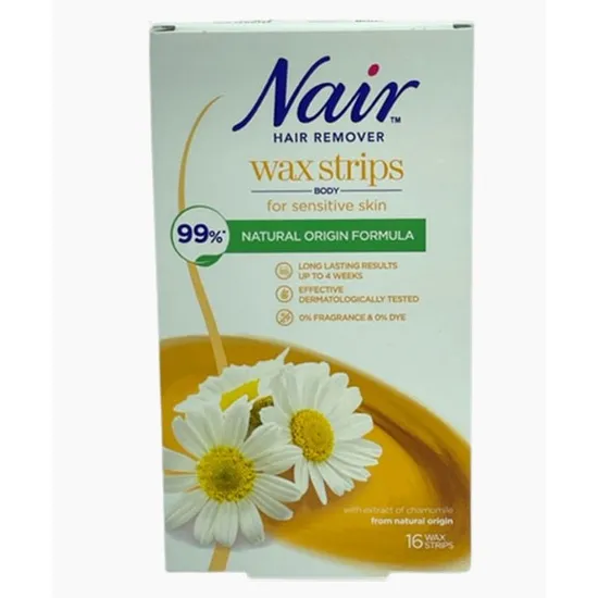 Nair Body Wax Strips With Natural Origin Formula