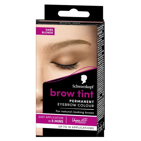 Schwarzkopf Brow Tint Kit Professional Formula Permanent Eyebrow 6-1 Dark Blonde
