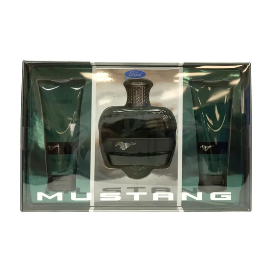 Mustang Green Gift Set 100ml Eau De Toilette + 100ml Aftershave Balm + 100ml Body Wash