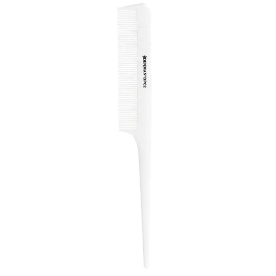 Denman Precision Tail Comb White