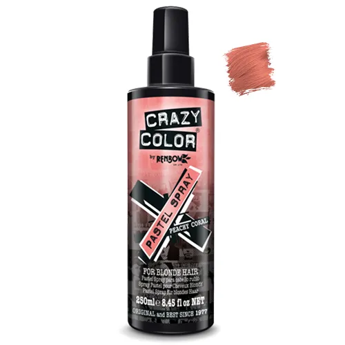 Crazy Color Pastel Spray Temporary Hair Dye Peachy Coral