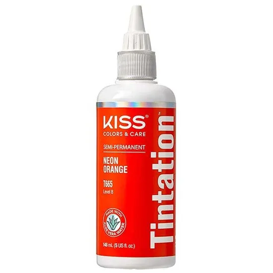 Kiss Colours Tintation Semi Permanent Hair Colour T665 Neon Orange