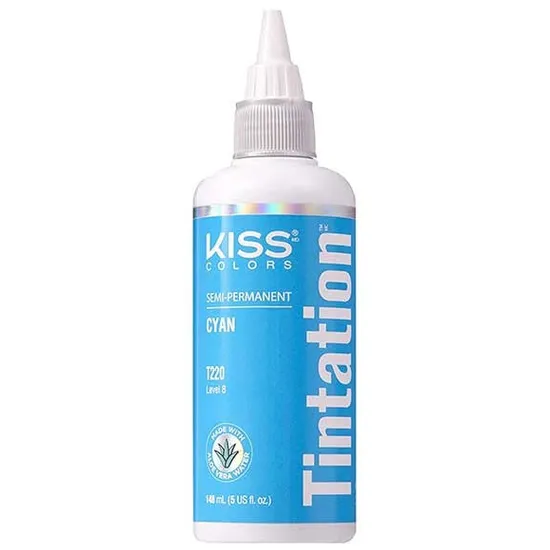 Kiss Colours Tintation Semi Permanent Hair Colour T220 Cyan
