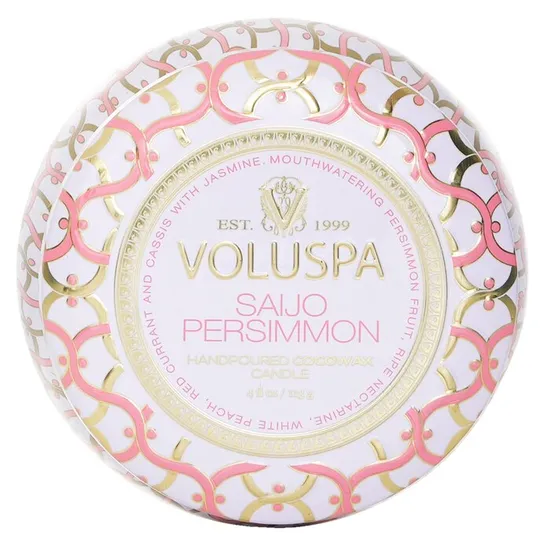 Voluspa Mini Tin Candle Saijo Persimmon