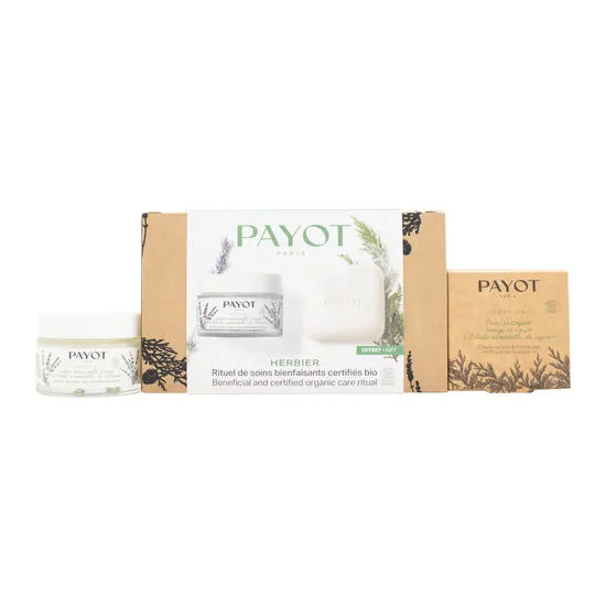 Payot Paris Herbier Duo Organic Care Ritual Gift Set 50ml Universal Face Cream + 85g Nourishing Body Massage Bar