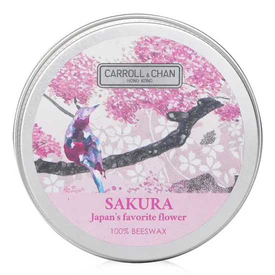 Carroll & Chan 100% Beeswax Mini Tin Candle Sakura