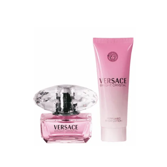 Versace Bright Crystal Gift Set 50ml Eau De Toilette + 100ml Body Lotion