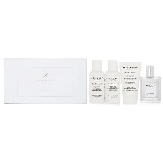 Acca Kappa White Moss Gift Set: 1x Eau De Cologne 50ml, 1x Shower Gel 100ml, 1x Body Lotion 100ml, 1x Hand Cream 75ml