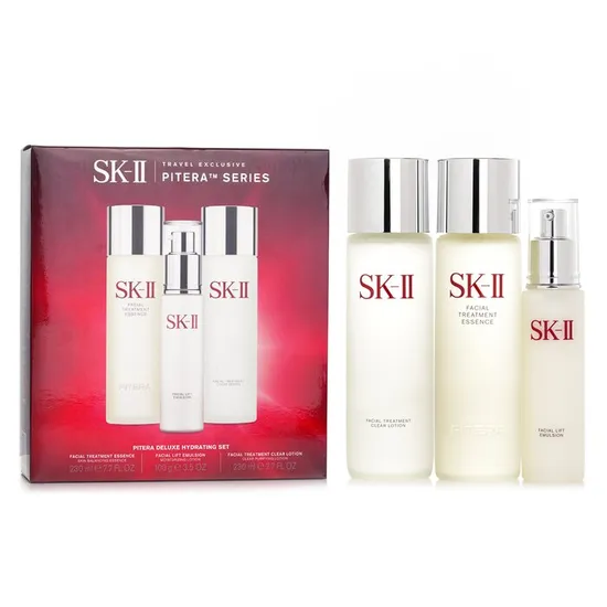 SK-II Pitera Deluxe Hydrating 3-Pieces Set: Facial Treatment Essence 230ml + Facial Lift Emulsion 100g + Facial Treatment Clear Lotion 230ml