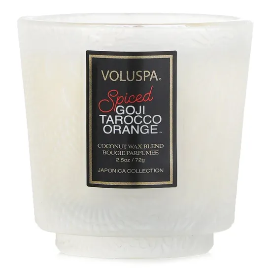 VOLUSPA Petite Pedestal Candle Spiced Goji Tarocco Orange