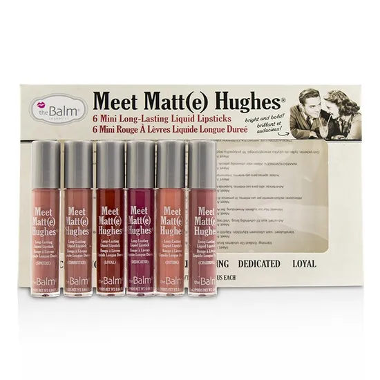 theBalm Meet Matte Hughes 6 Mini Long Lasting Liquid Lipsticks Kit Volume.1