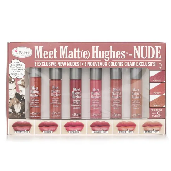 theBalm Meet Matte Hughes 6 Mini Long Lasting Liquid Lipsticks Kit Nude