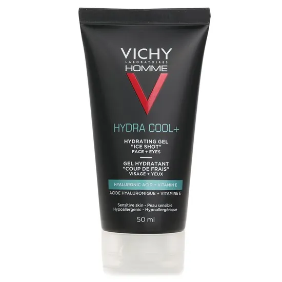 Vichy Homme Hydra Cool+ Hydrating Gel "ice Shot" With Hyaluronic Acid