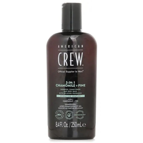 American Crew 3-in-1 Chamomile + Pine Shampoo, Conditioner & Body Wash