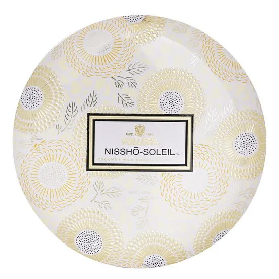 VOLUSPA 3 Wick Decorative Tin Candle Nissho Soleil