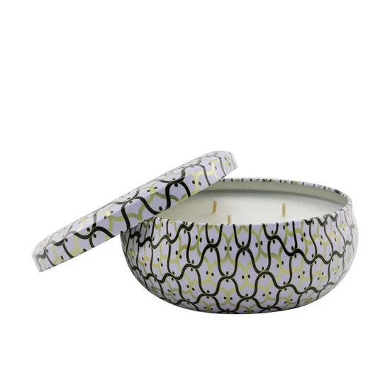 VOLUSPA 3 Wick Decorative Tin Candle Gardenia Colonia