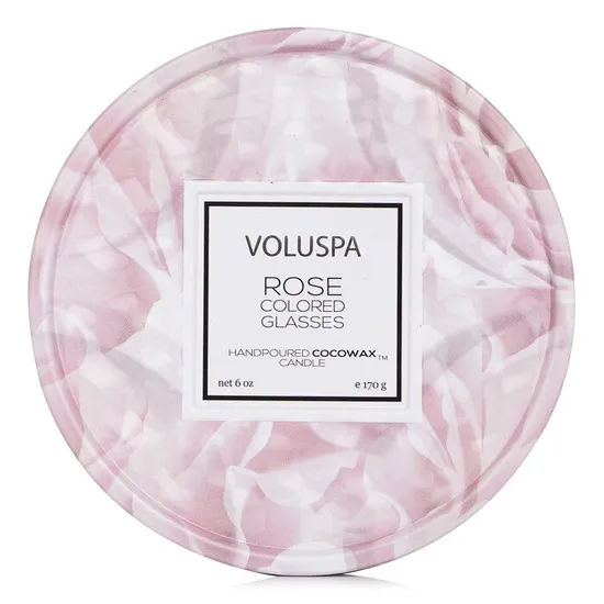 VOLUSPA 2 Wick Tin Candle Rose Coloured Glasses