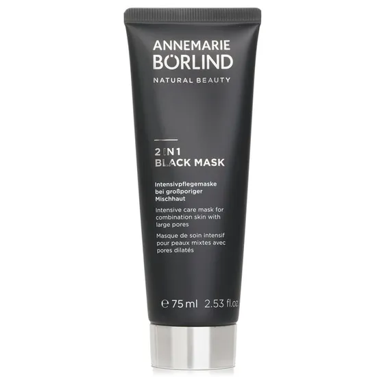 Annemarie Borlind 2 In 1 Black Mask Intensive Care Mask For Combination Skin With Large Pores