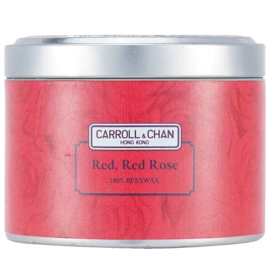 Carroll & Chan 100% Beeswax Tin Candle Red Red Rose