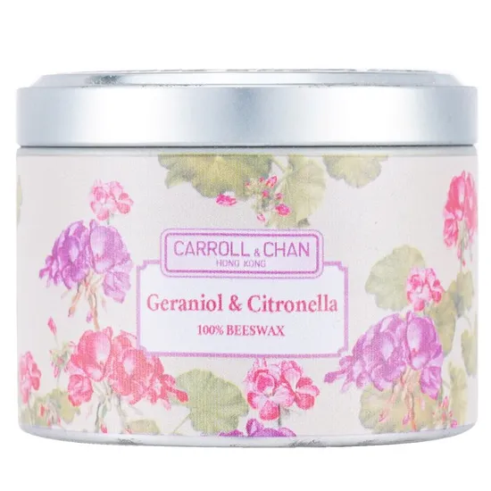 Carroll & Chan 100% Beeswax Tin Candle Geraniol & Citronella