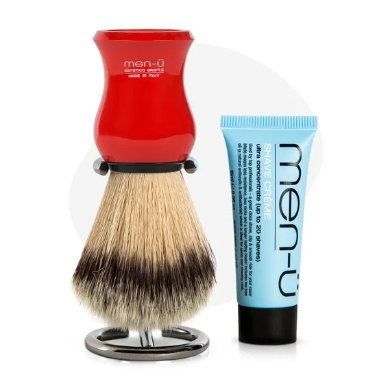 Men-Ü Premier Shaving Brush Red