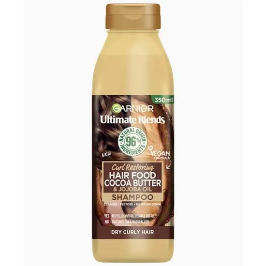 Garnier Ultimate Blends Curl Restoring Cocoa Butter & Jojoba Oil Hair Food Shampoo