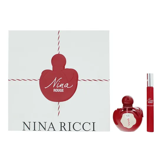 Nina Ricci Nina Rouge Gift Set 50ml Eau De Toilette + 10ml Roll On Eau De Toilette