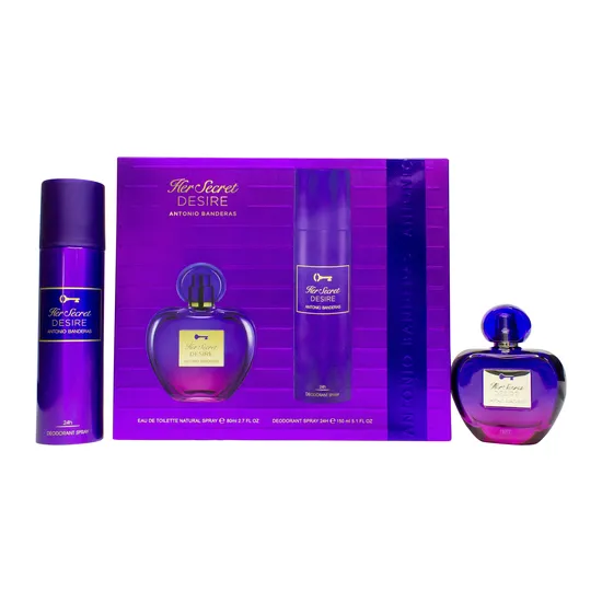 Antonio Banderas Her Secret Desire Eau De Toilette + Deodorant Gift Set