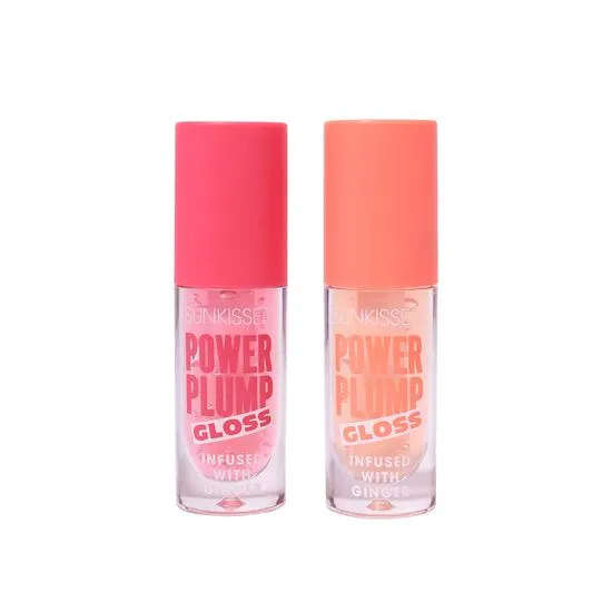Sunkissed Power Plump LipGloss Peach & Strawberry Set