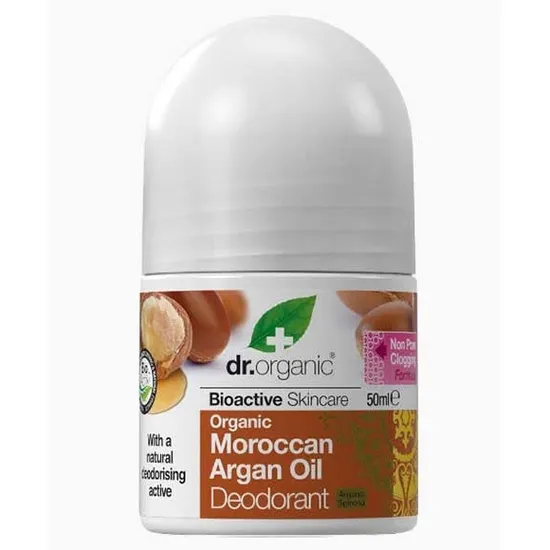 Dr. Organic Bioactive Skin Care Organic Moroccan Argan Oil Deodorant Roll On