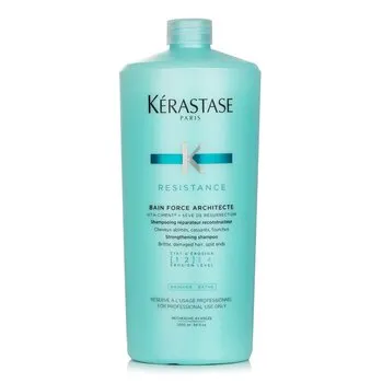Kérastase Resistance Bain Force Architecte Strengthening Shampoo For Brittle, Damaged Hair, Split Ends