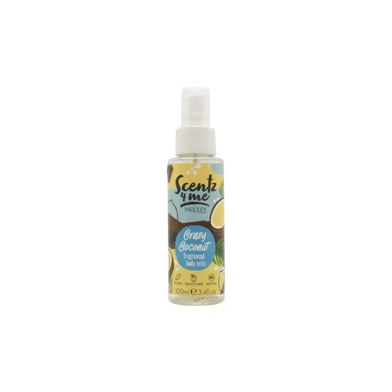 Yardley Scentz 4 Me Mellow Marshmallow Fragranced Body Mist Crazy Coconut
