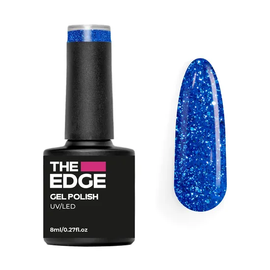 The Edge Nails Gel Polish The Ocean Blue Glitter