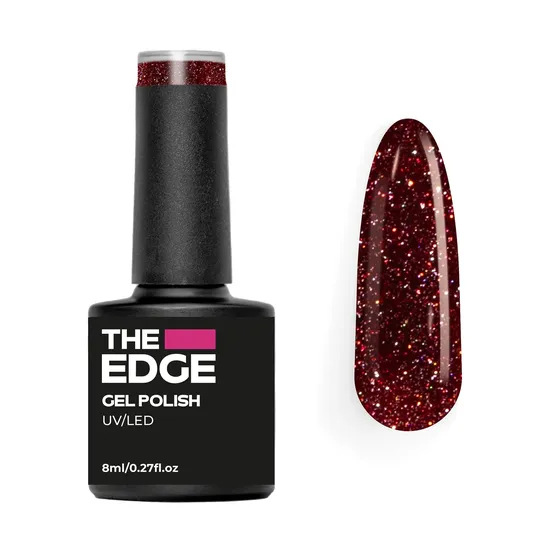 The Edge Nails Gel Polish The Rouge Glitter