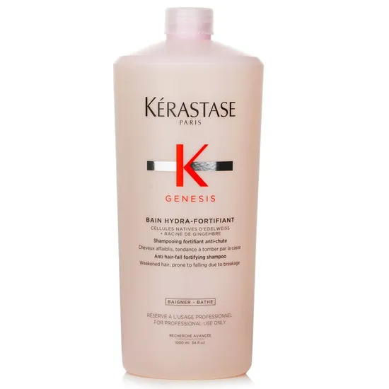 Kérastase Genesis Bain Hydra-Fortifiant Anti Hair-Fall Fortifying Shampoo Weakened Hair, Prone To Falling Due To Breakage 1000Ml