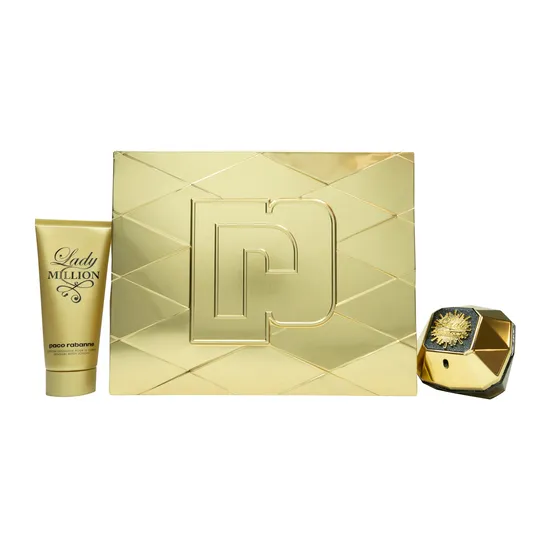 Paco Rabanne Lady Million Fabulous Eau De Parfum 80ml + Body Lotion 100ml Gift Set