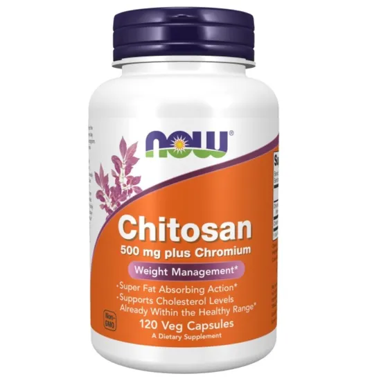 NOW Foods Chitosan 500mg Plus Chromium Capsules