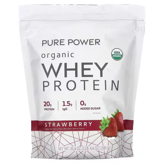 Pure Power Organic Whey Protein Strawberry