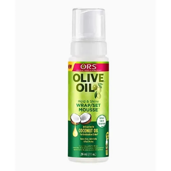 ORS Olive Oil Hold & Shine Wrap Set Mousse Infused With Coconut Oil