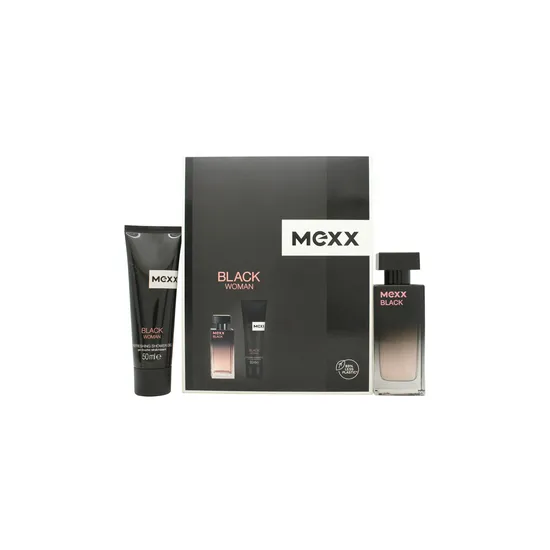 Mexx Black Woman Gift Set 30ml Eau De Toilette + 50ml Shower Gel