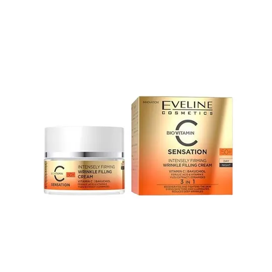 Eveline Bio Vitamin C Sensation 3-In-1 Wrinkle Filling Cream 50+