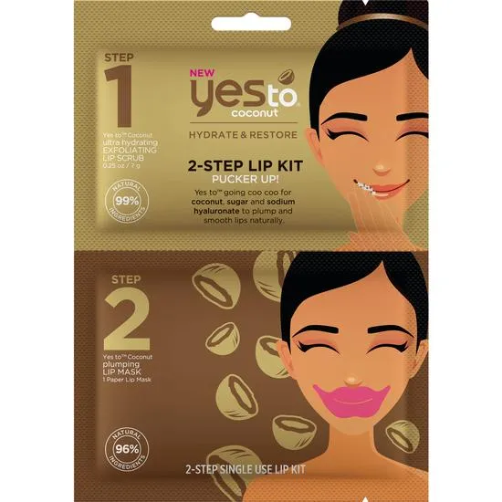 Yes To Coconut 2 Step Lip Kit Pucker Up