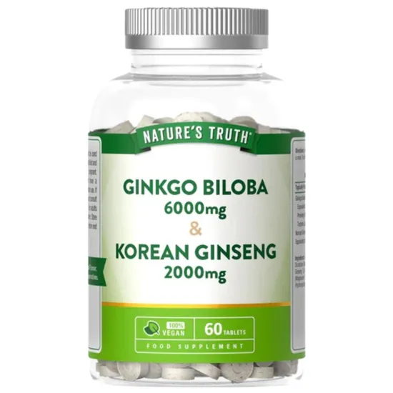 Nature's Truth Gingko Biloba & Korean Ginseng Tablets