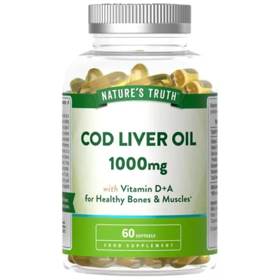 Nature's Truth Cod Liver Oil 1000mg Softgels