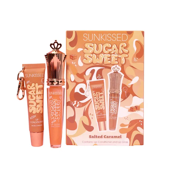 Sunkissed Sugar Sweet Salted Caramel Gift Set 16ml Lip Conditioner + 8ml Lip Gloss