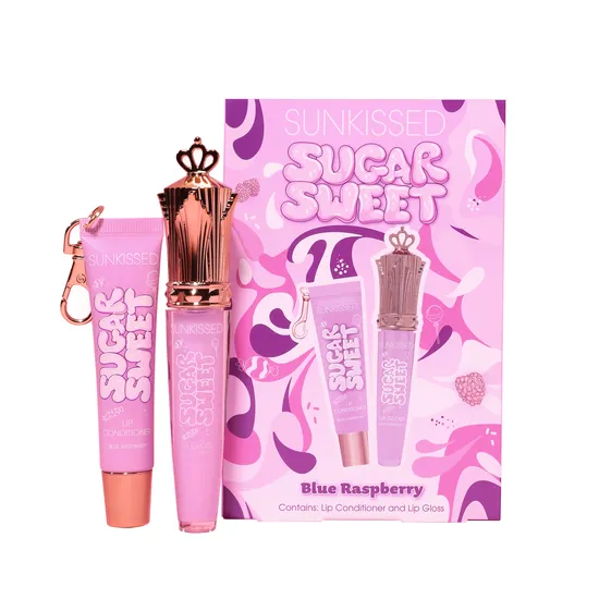 Sunkissed Sugar Sweet Blue Raspberry Gift Set 16ml Lip Conditioner + 8ml Lip Gloss