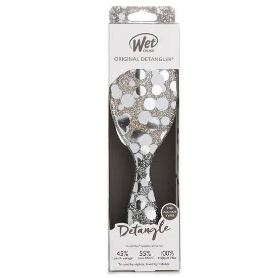 Wet Brush Original Detangler Groovy Disco Silver Hair Brush