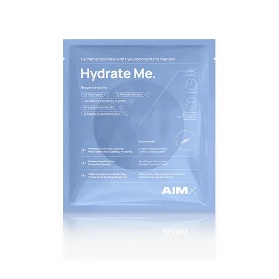 AimX Hydrate Me Moisturising Sheet Mask With Peptides